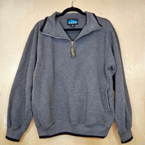 Tri-Mountain Everest 682 Gray/Black Heavyweight Pullover Sweatshirt‎ Size Small - Picture 2 of 6